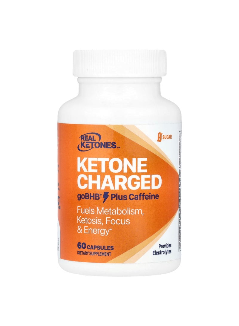 Ketone Charged, goBHB Plus Caffeine, 60 Capsules